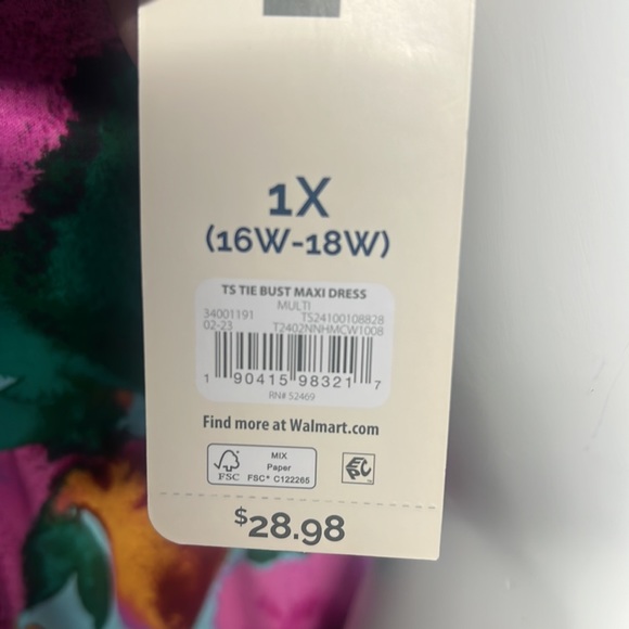 Terra & Sky Women's Plus Size Tiered Maxi Dress - Picture 6 of 9